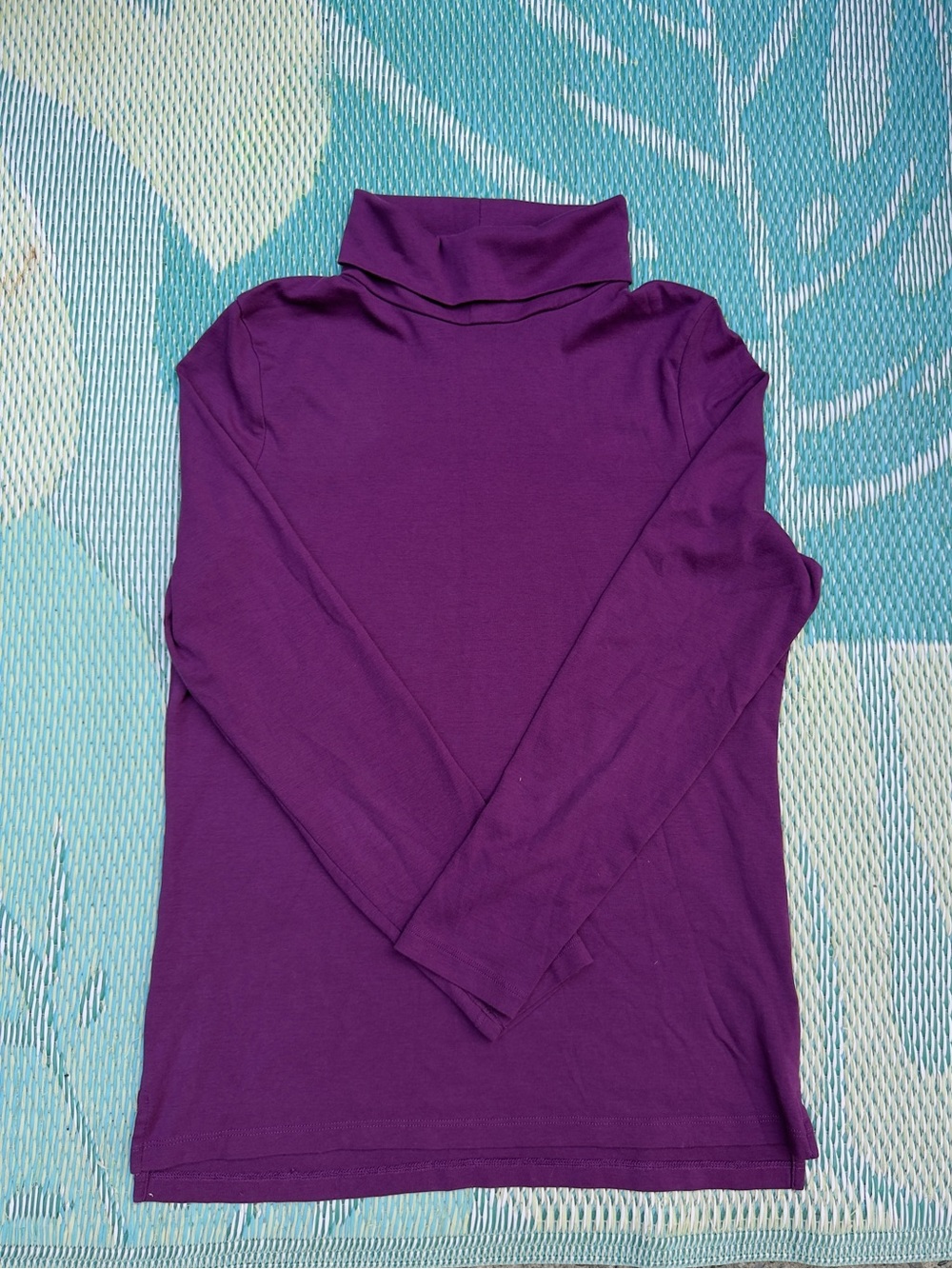 Denver Hayes Violet Purple Turtleneck Top